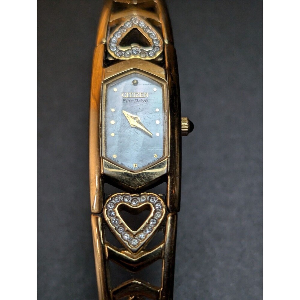 Citizen Eco Drive EG2272-50-D Gold Tone Ladies Watch Vintage Japanese 6.75 in